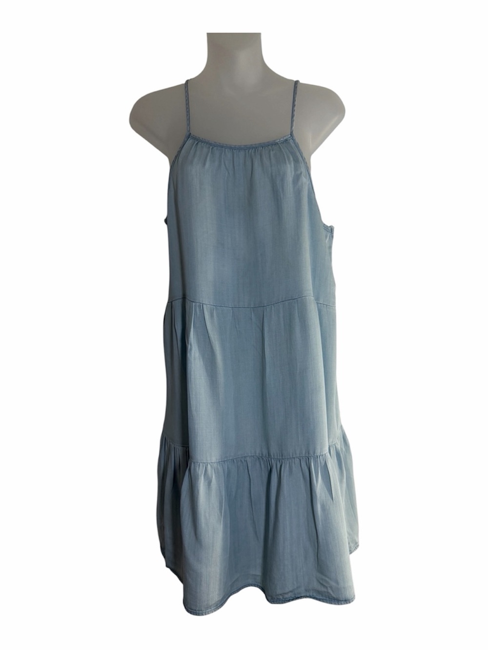 Thread & Supply Blue Tiered Tencel Lyocell Cami Dress S
